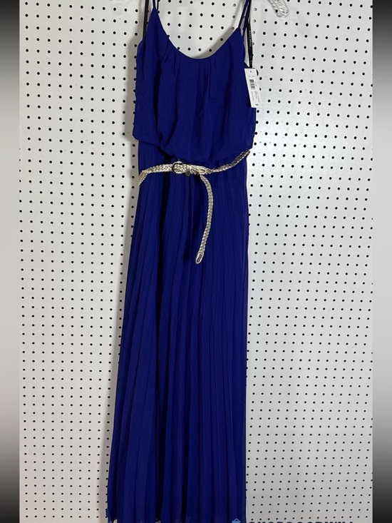 Bisou Bisou Dresses & Skirts - Rich blue maxi gown with belt- nwt!